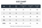 May include: A size chart table with black headers and white rows displaying measurements in centimeters for sizes M through XXXL. Columns include bust, waist, clothing length, sleeve length, and back length. Text at the bottom reads: Please allow 1-3cm difference due to manual measurement.