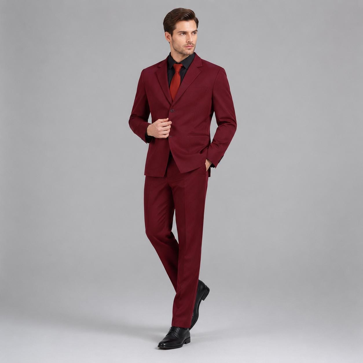Burgundy Gentleman Suit - product view 3