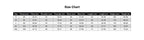 May include: A black and white size chart table with the heading Size Chart. It lists sizes S through XXL with corresponding measurements in centimeters and inches for chest, shoulder, waist, length, and height. The table uses a grid layout.